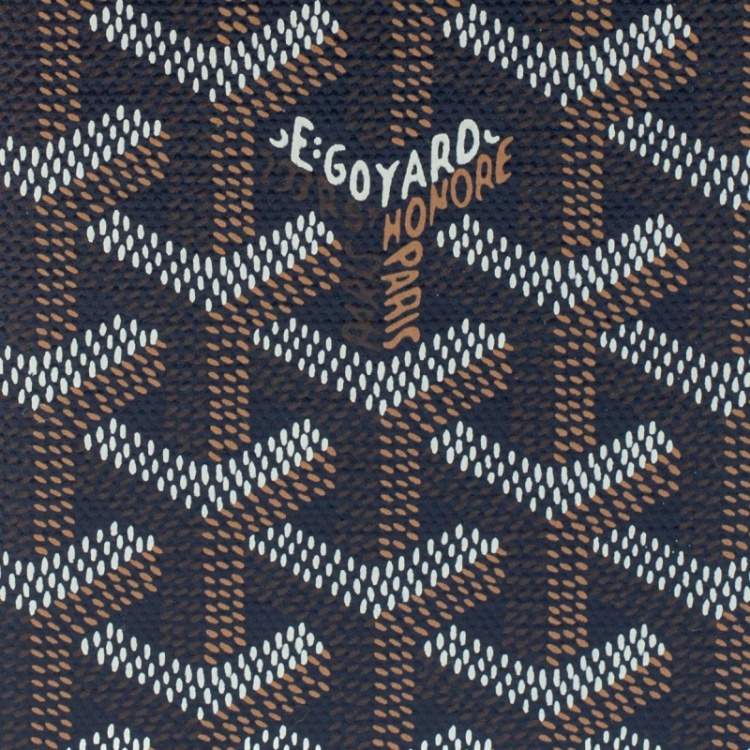 Pre Owned Goyard Blue Goyardine Coated Canvas Grenelle Passport Holder