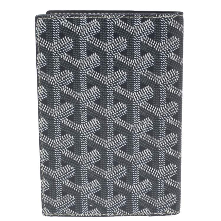 Pre Owned Goyard Grey Goyardine Coated Canvas Passport Cover