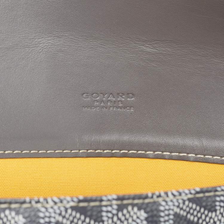 Pre Owned Goyard Grey Goyardine Coated Canvas Camondo Horizontal MM Clutch