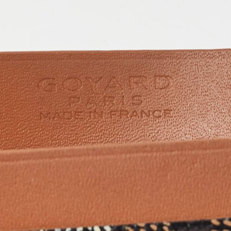 Pre Owned Goyard Brown Goyardine Coated Canvas and Leather Saint Sulpice Card Holder