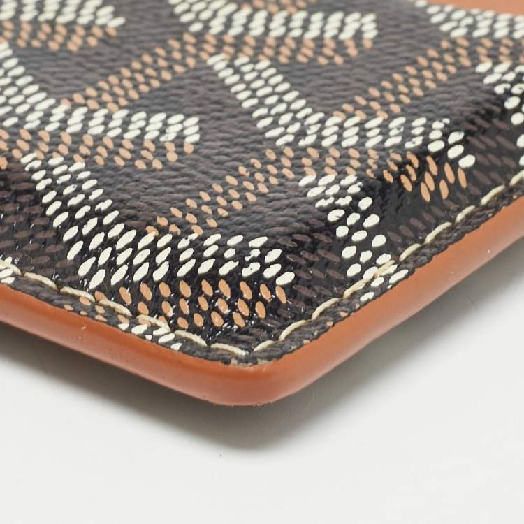 Pre Owned Goyard Brown Goyardine Coated Canvas and Leather Saint Sulpice Card Holder