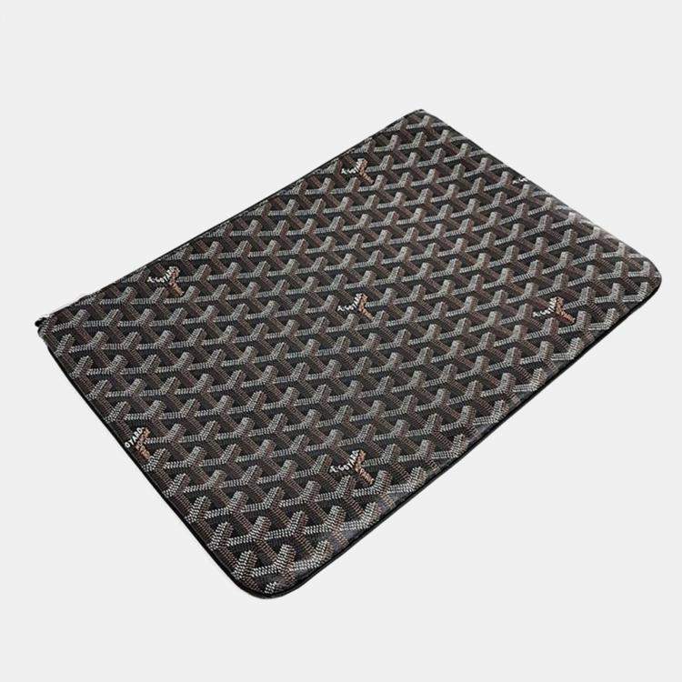 Pre Owned Goyard Black Coated Canvas Senat MGM Pouch