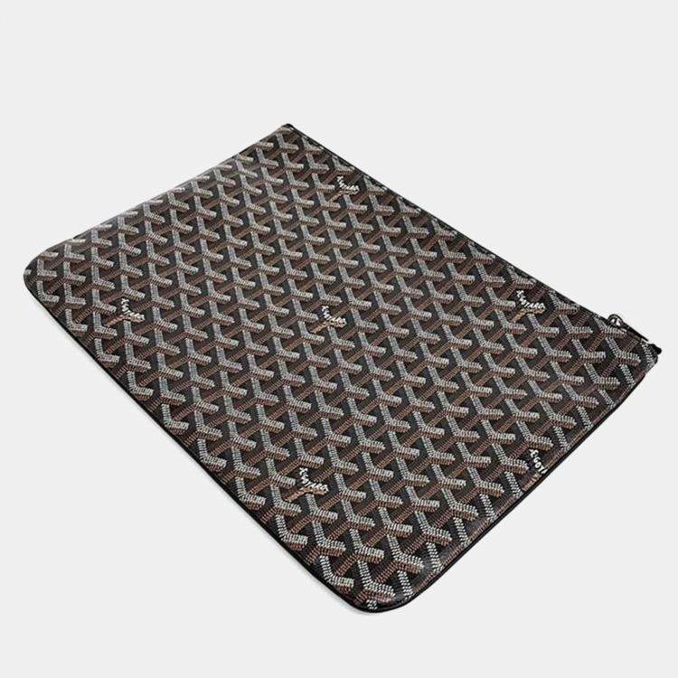 Pre Owned Goyard Black Coated Canvas Senat MGM Pouch