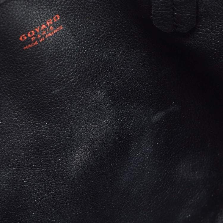 Pre Owned Goyard Black Goyardine Coated Canvas Anjou Mini Reversible Bag
