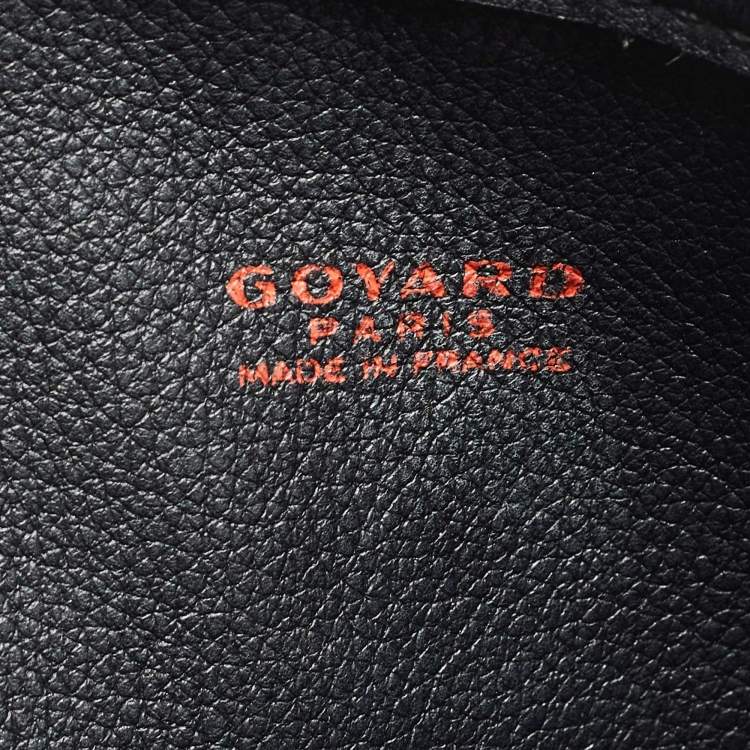 Pre Owned Goyard Black Goyardine Coated Canvas Anjou Mini Reversible Bag