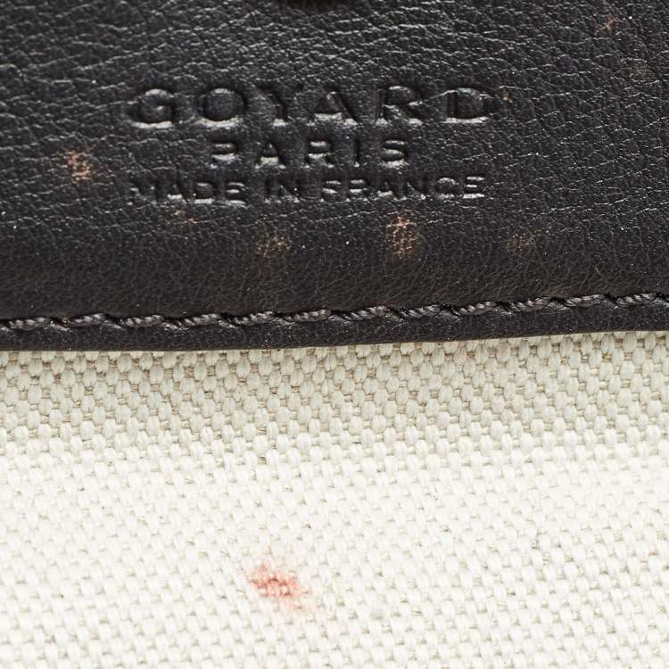 Pre Owned Goyard Black Goyardine Coated Canvas Anjou Mini Reversible Bag