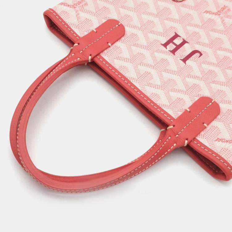 Pre Owned Goyard x Disney Pink Canvas Poitier Handbag