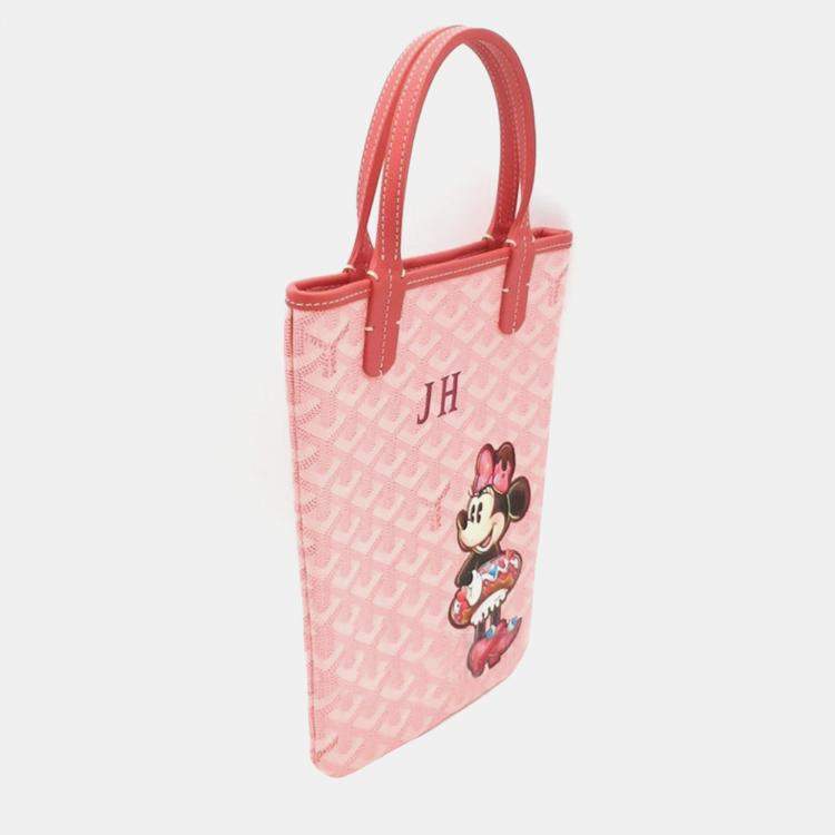 Pre Owned Goyard x Disney Pink Canvas Poitier Handbag