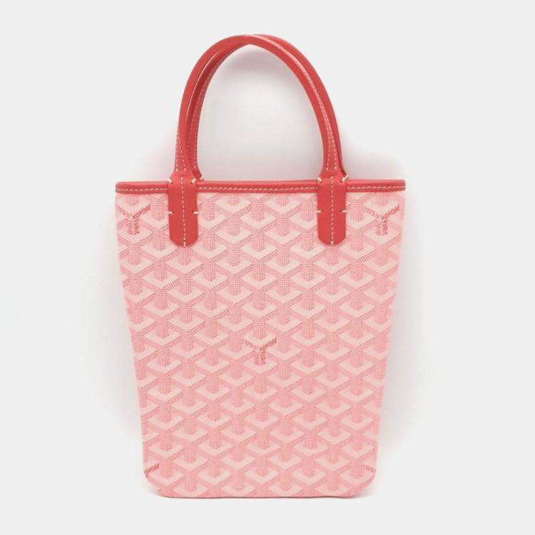 Pre Owned Goyard x Disney Pink Canvas Poitier Handbag