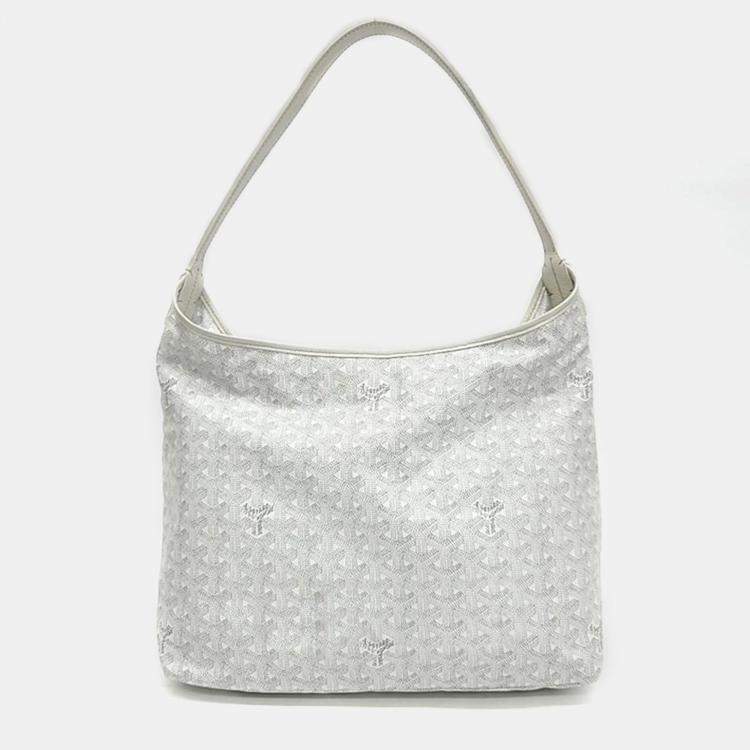 Goyard White Canvas Goyardine Boheme PM Hobo Bag Goyard | TLC