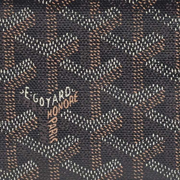 Pre Owned Goyard Black Goyardine Coated Canvas and Leather Richelieu Wallet