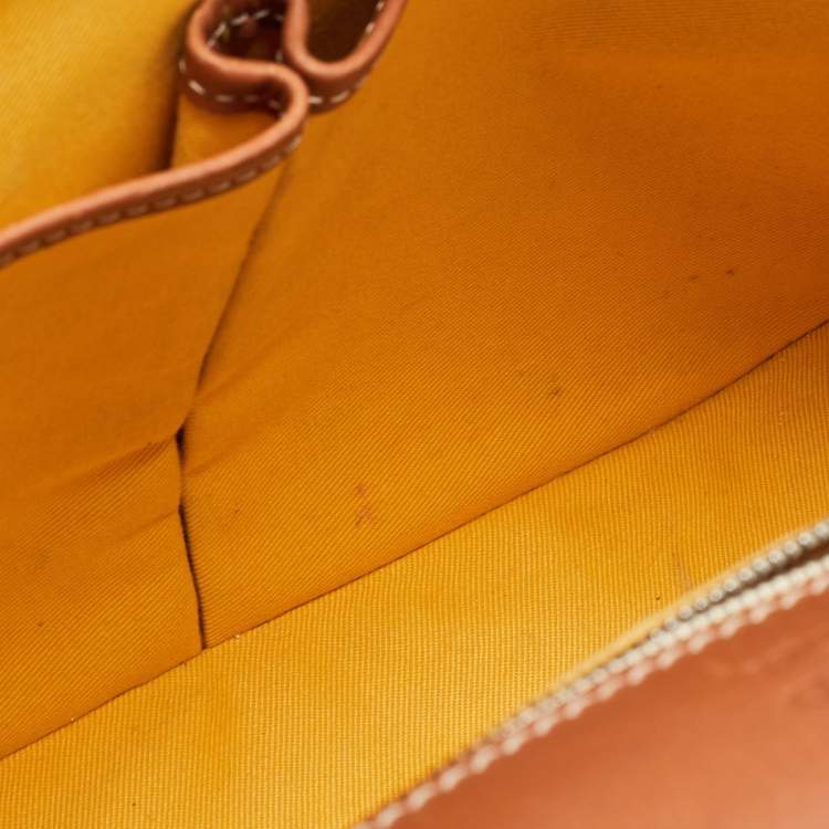 Pre Owned Goyard Brown Goyardine Coated Canvas and Leather Belvedere MM Saddle Bag