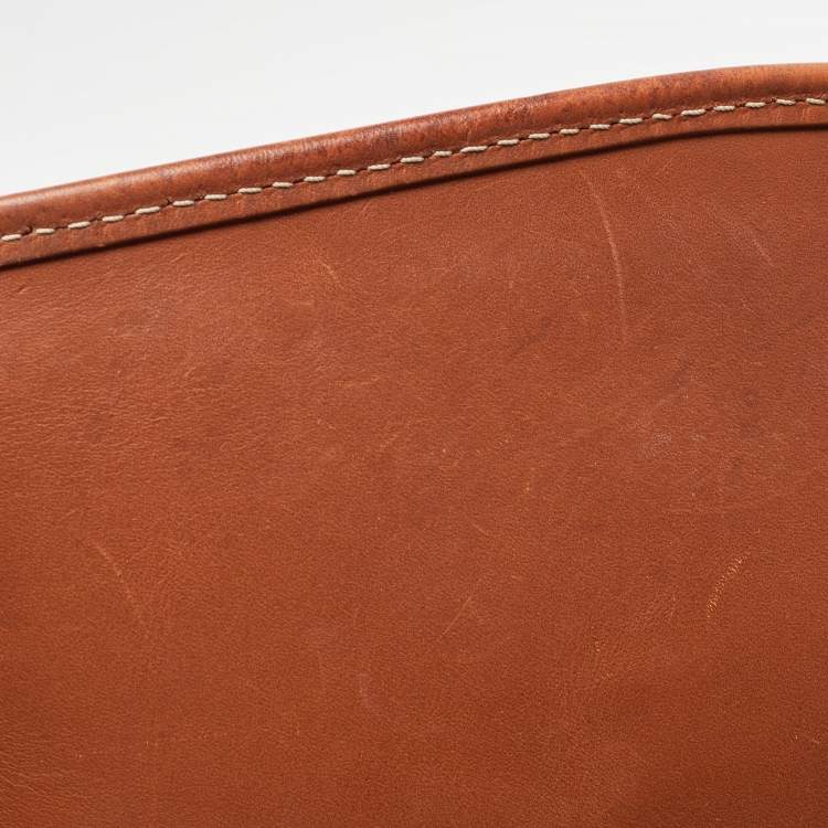 Pre Owned Goyard Brown Goyardine Coated Canvas and Leather Belvedere MM Saddle Bag