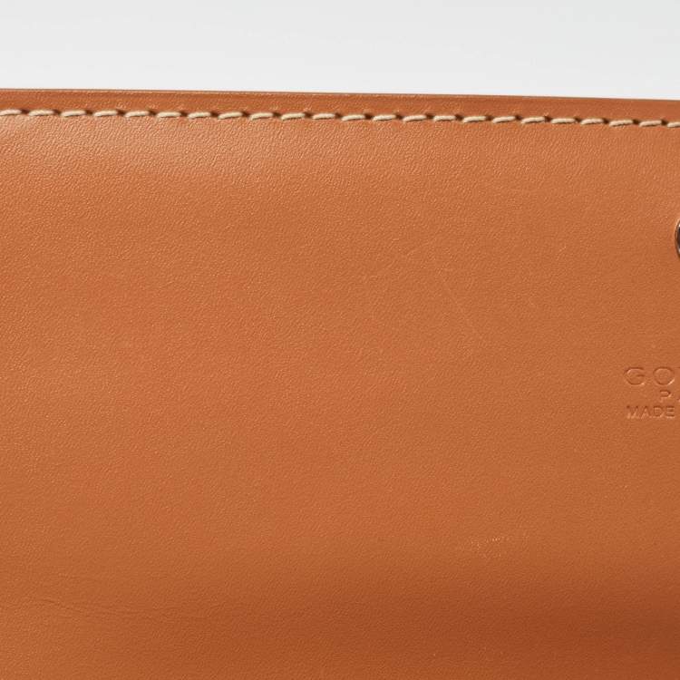 Pre Owned Goyard Brown Goyardine Coated Canvas Varenne Wallet on Strap