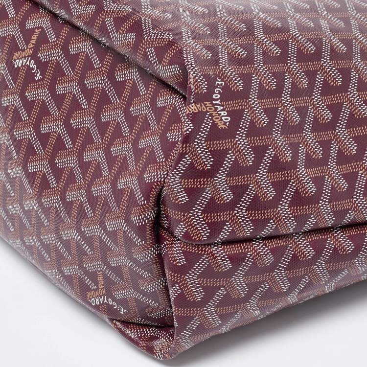Pre Owned Goyard Burgundy Goyardine Coated Canvas and Leather The Chien Gris Bag