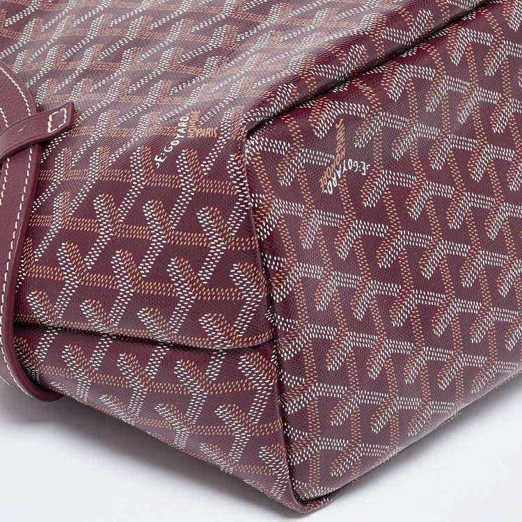 Pre Owned Goyard Burgundy Goyardine Coated Canvas and Leather The Chien Gris Bag