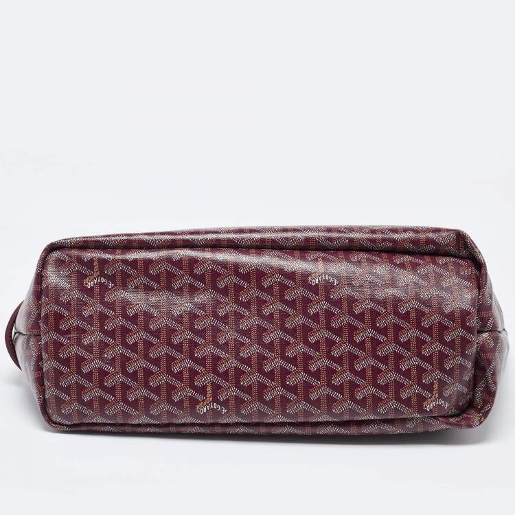 Pre Owned Goyard Burgundy Goyardine Coated Canvas and Leather The Chien Gris Bag