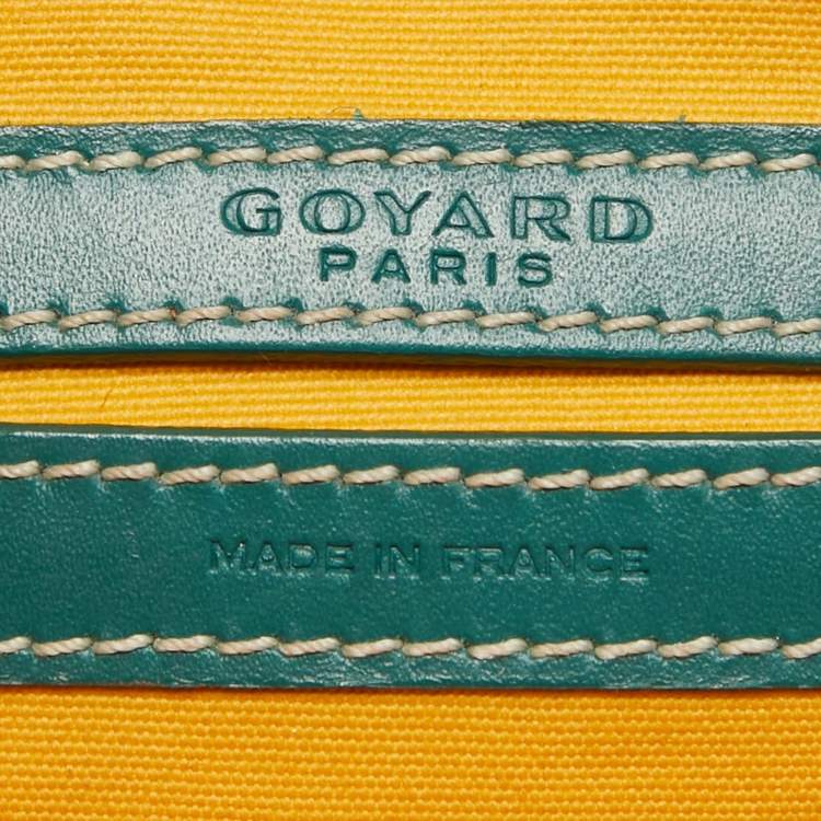 Pre Owned Goyard Green Coated Canvas and Leather Cap Vert Crossbody Bag