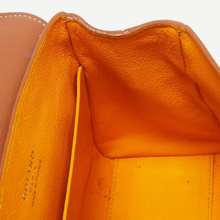 Pre Owned Goyard Brown Goyardine Coated Canvas and Leather Mini Saigon Top Handle Bag