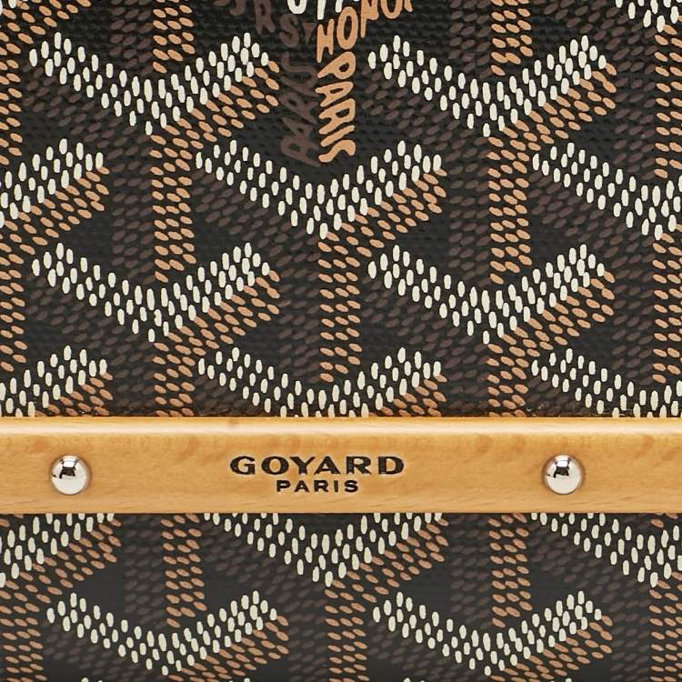 Pre Owned Goyard Brown Goyardine Coated Canvas and Leather Mini Monte Carlo Case