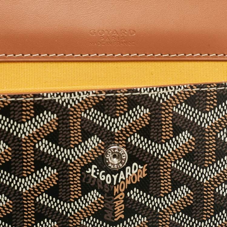 Pre Owned Goyard Brown Goyardine Coated Canvas and Leather Mini Monte Carlo Case
