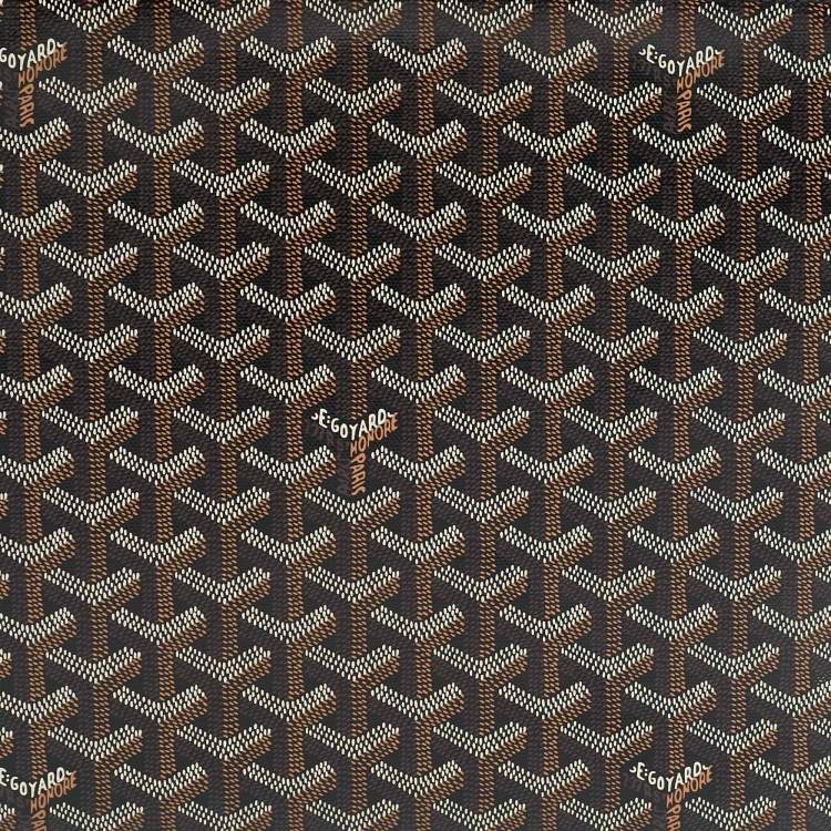 Pre Owned Goyard Black Goyardine Coated Canvas and Leather Senat MGM Pouch