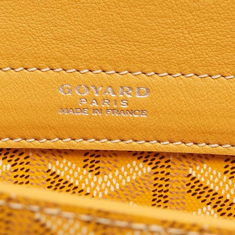 Pre Owned Goyard Mustard Goyardine Coated Canvas and Leather Rouette PM Bag