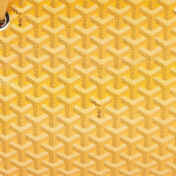 Pre Owned Goyard Mustard Goyardine Coated Canvas and Leather Rouette PM Bag