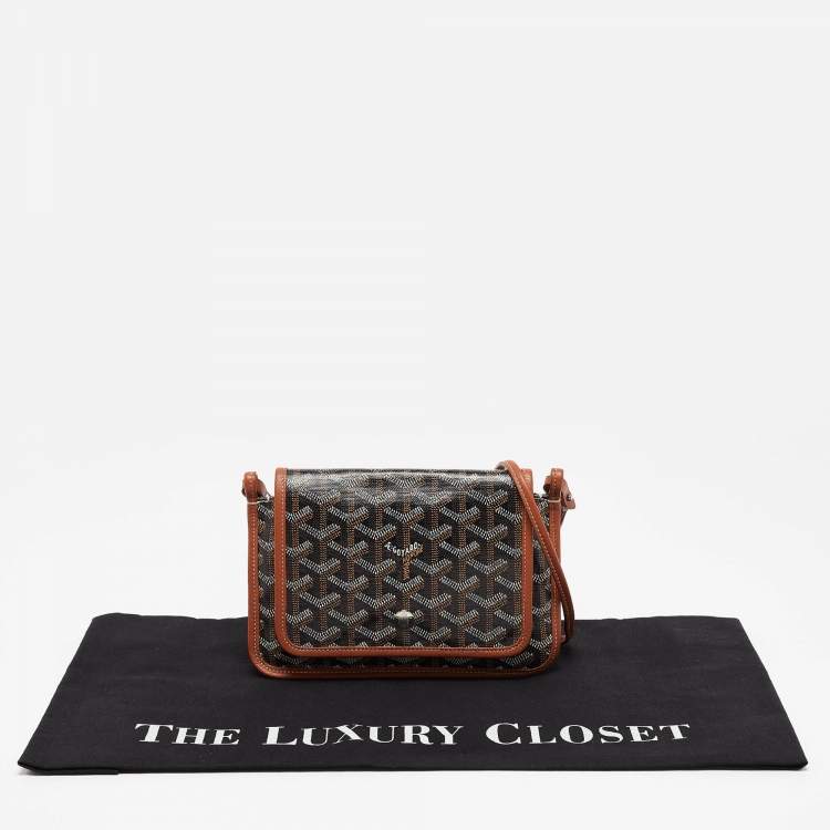Pre Owned Goyard Brown Goyardine Coated Canvas Plumet Crossbody Bag