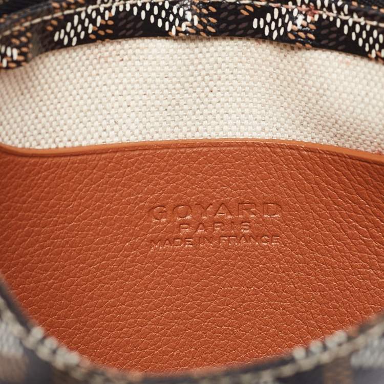 Pre Owned Goyard Brown Goyardine Coated Canvas Plumet Crossbody Bag