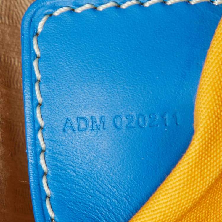 Pre Owned Goyard Blue Goyardine Canvas Bowling 45 Bag