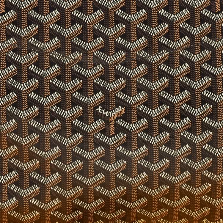 Pre Owned Goyard Brown Goyardine Coated Canvas and Leather Rouette PM Bag