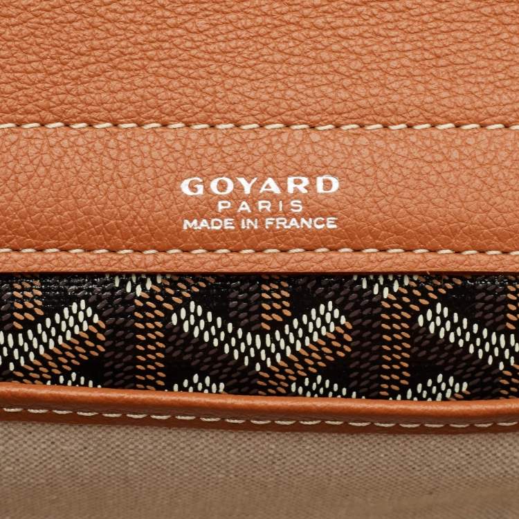 Pre Owned Goyard Brown Goyardine Coated Canvas and Leather Rouette PM Bag