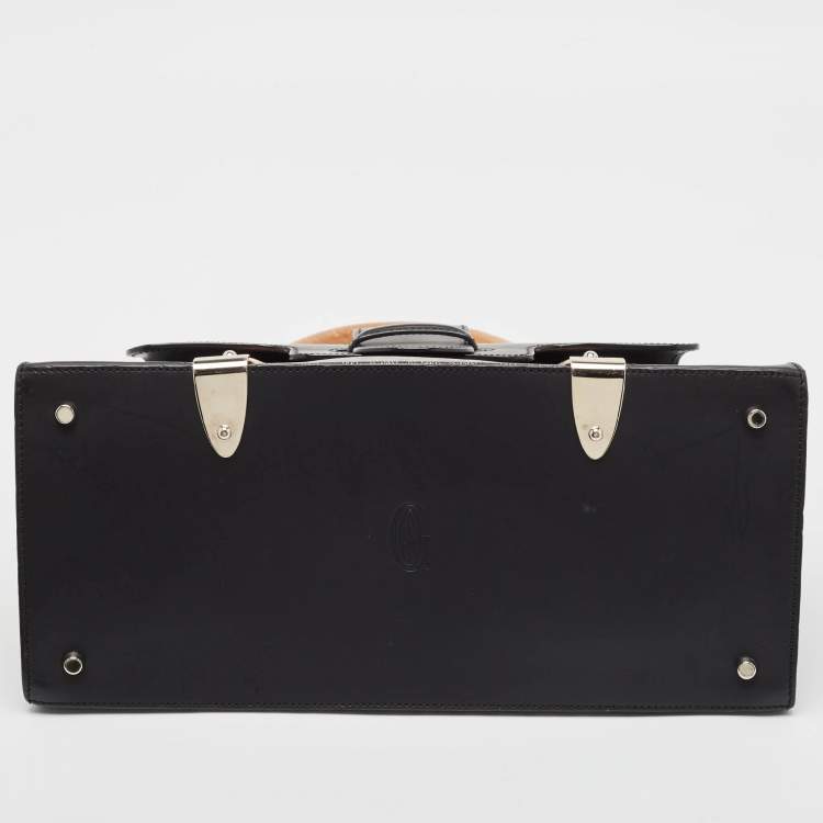 Pre Owned Goyard Black Goyardine Coated Canvas and Leather Saigon MM Top Handle Bag