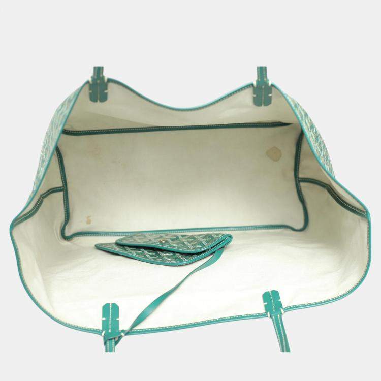 Pre Owned Goyard Green Canvas St. Louis GM Tote Bag 