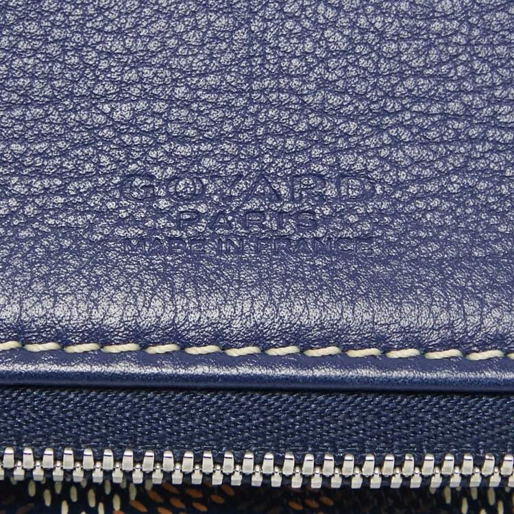 Pre Owned Goyard Blue Goyardine Coated Canvas Sainte Marie Clutch