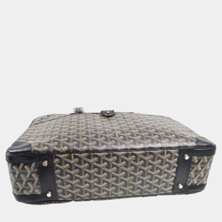 Pre Owned Goyard Black GM Briefcase Stainless Steel Handbag