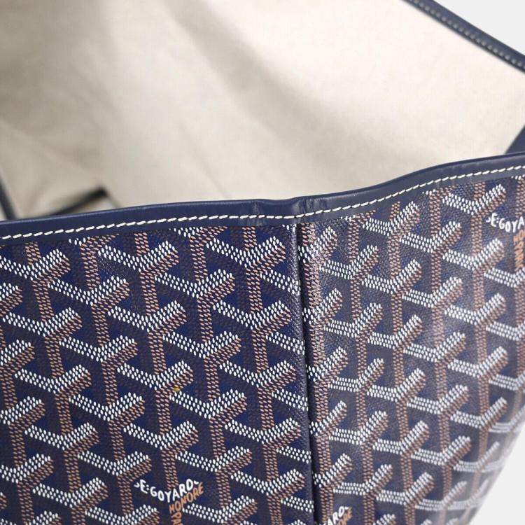 Pre Owned Goyard Navy St. Louis GM Tote Handbag