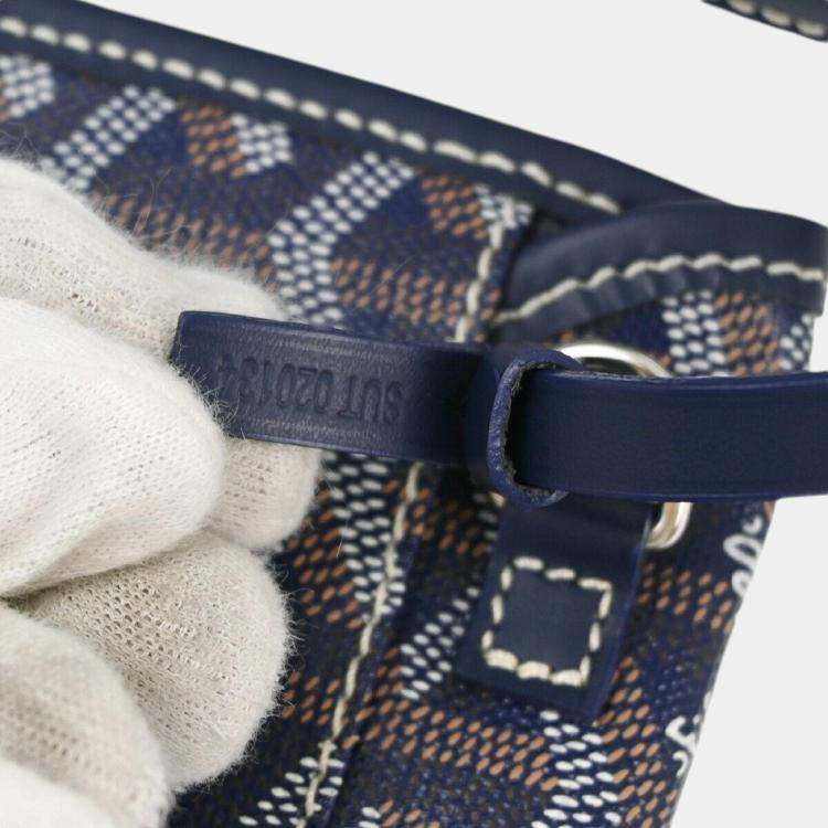 Pre Owned Goyard Navy St. Louis GM Tote Handbag