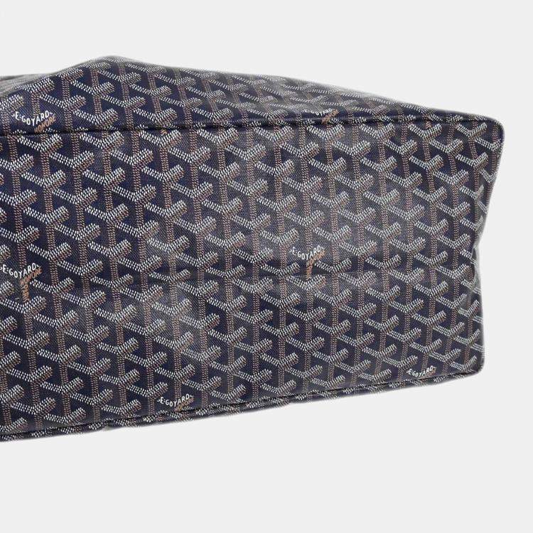Pre Owned Goyard Navy St. Louis GM Tote Handbag