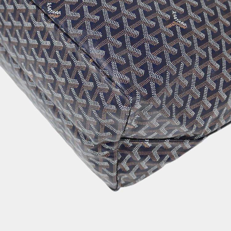 Pre Owned Goyard Navy St. Louis GM Tote Handbag
