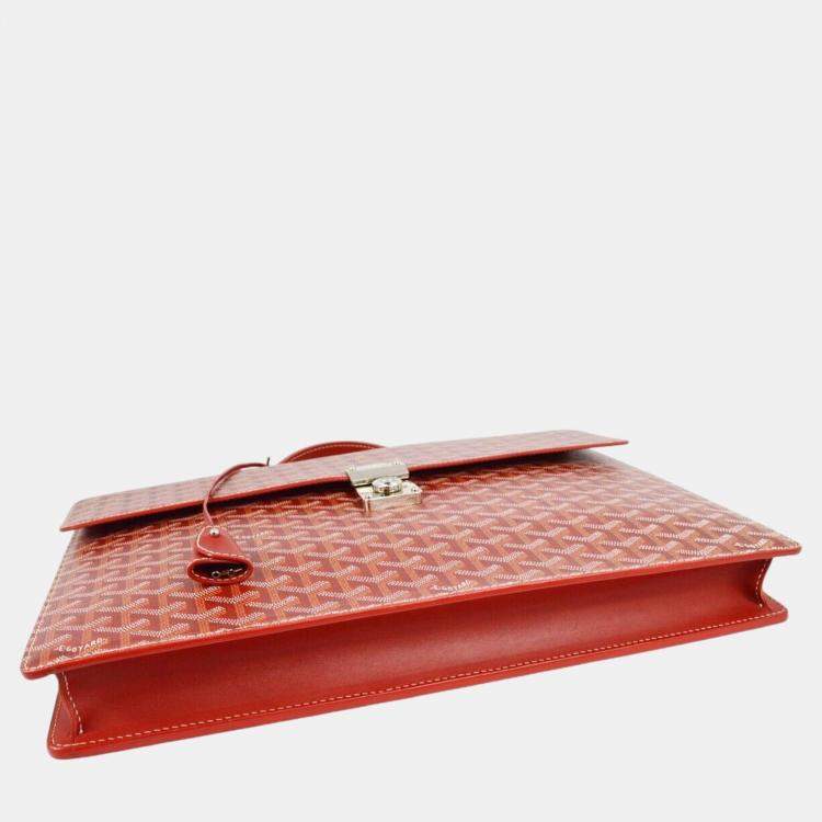 Pre Owned Goyard Red Chypre Briefcase