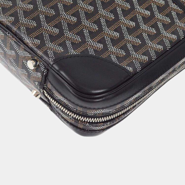 Pre Owned Goyard Black Diplomat Briefcase Handbag