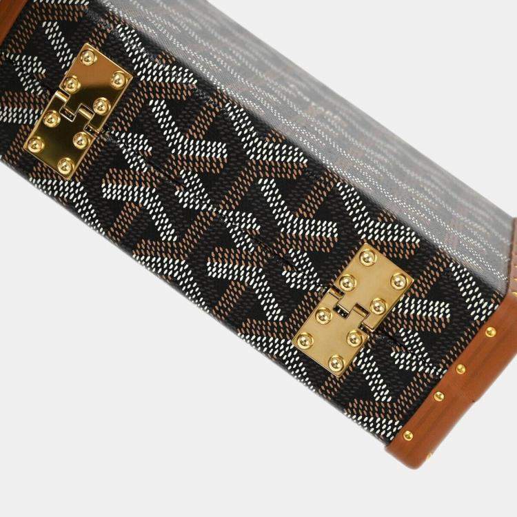 Pre Owned Goyard Brown Minaudiere Trunk Bag