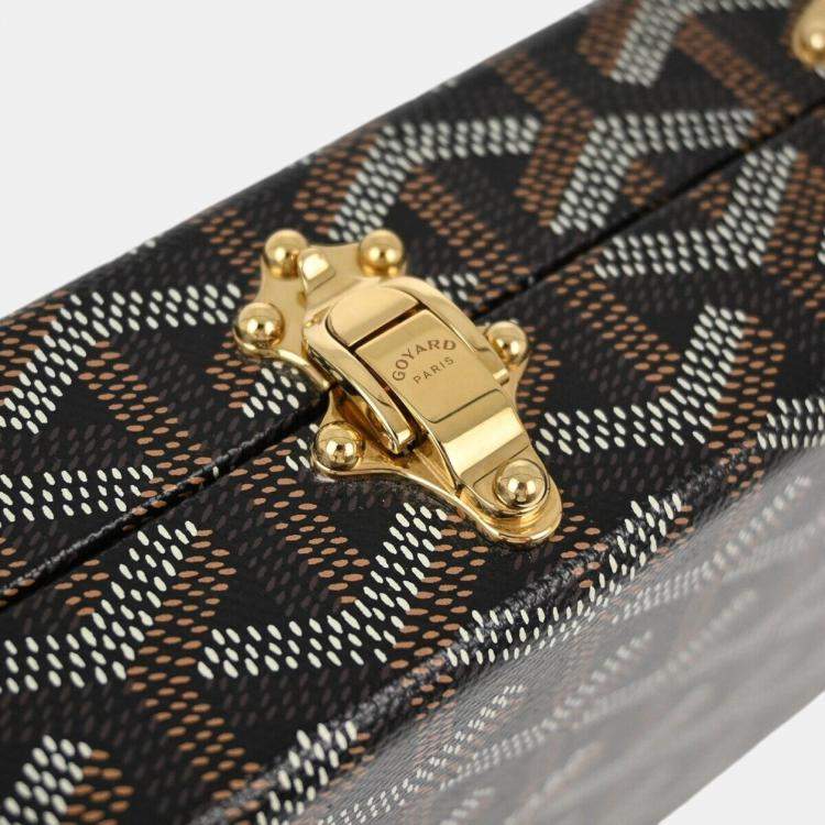 Pre Owned Goyard Brown Minaudiere Trunk Bag