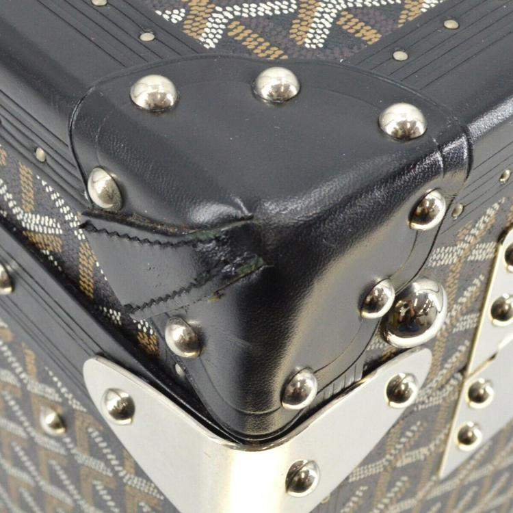 Pre Owned Goyard Black PVC Palace 70 Travel Trunk bag