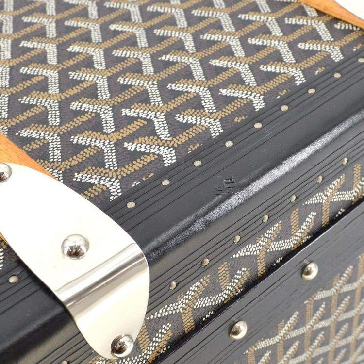 Pre Owned Goyard Black PVC Palace 70 Travel Trunk bag