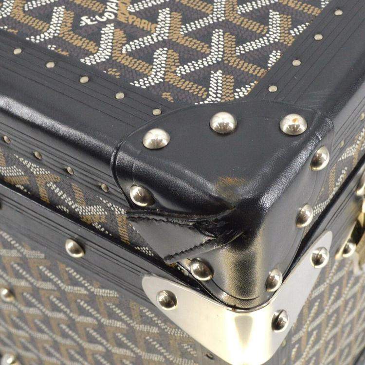 Pre Owned Goyard Black PVC Palace 70 Travel Trunk bag
