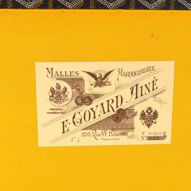 Pre Owned Goyard Black PVC Palace 70 Travel Trunk bag