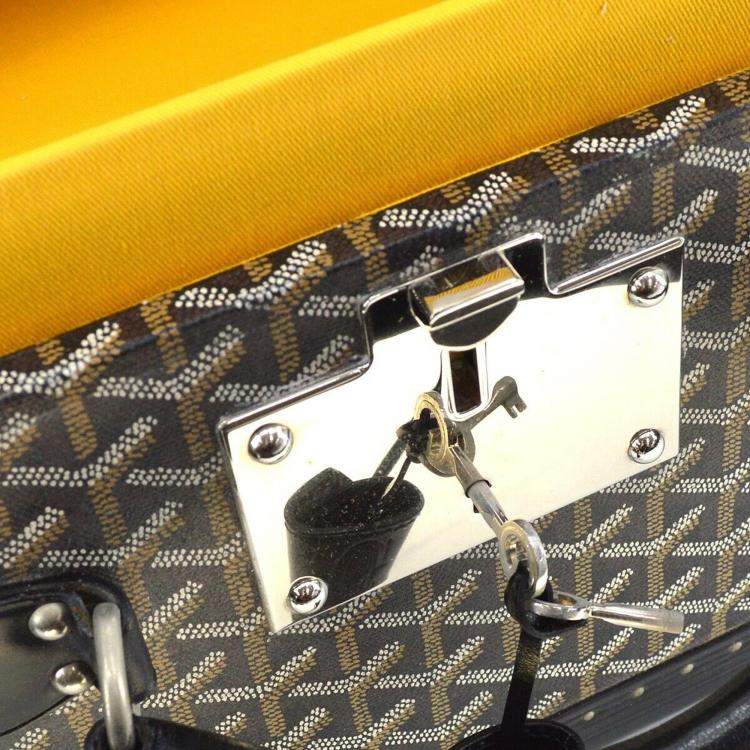 Pre Owned Goyard Black PVC Palace 70 Travel Trunk bag